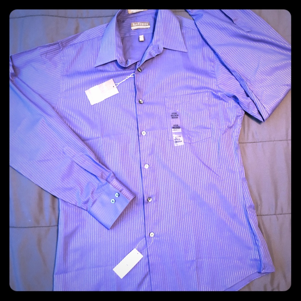 BNWT Van Heusen Purple Button Down